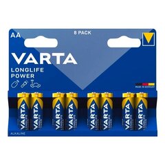 Щелочные элементы Varta Longlife Power AA, 8 шт. цена и информация | Батарейки | 220.lv