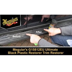 Meguiars G15812EU Ultimate Melnā plastika atjaunotājs iekšpuses un ārpuses automašīnu kvadraciklu moto virsmām UV aizsardzību (355ml) (USA) cena un informācija | Auto ķīmija | 220.lv