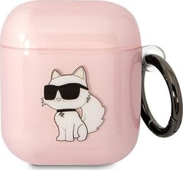 Беспроводные наушники Karl Lagerfeld 3D Logo NFT Choupette TPU Case for Airpods 1|2 White цена и информация | Наушники | 220.lv