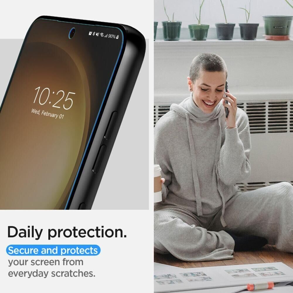 Aizsargstikls Spigen Neo Flex Solid paredzēts Galaxy S23 цена и информация | Ekrāna aizsargstikli | 220.lv