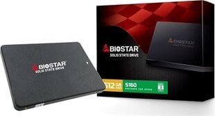 Biostar S160, 512GB (SA102S2E35-PM1BJ-BS2) цена и информация | Внутренние жёсткие диски (HDD, SSD, Hybrid) | 220.lv