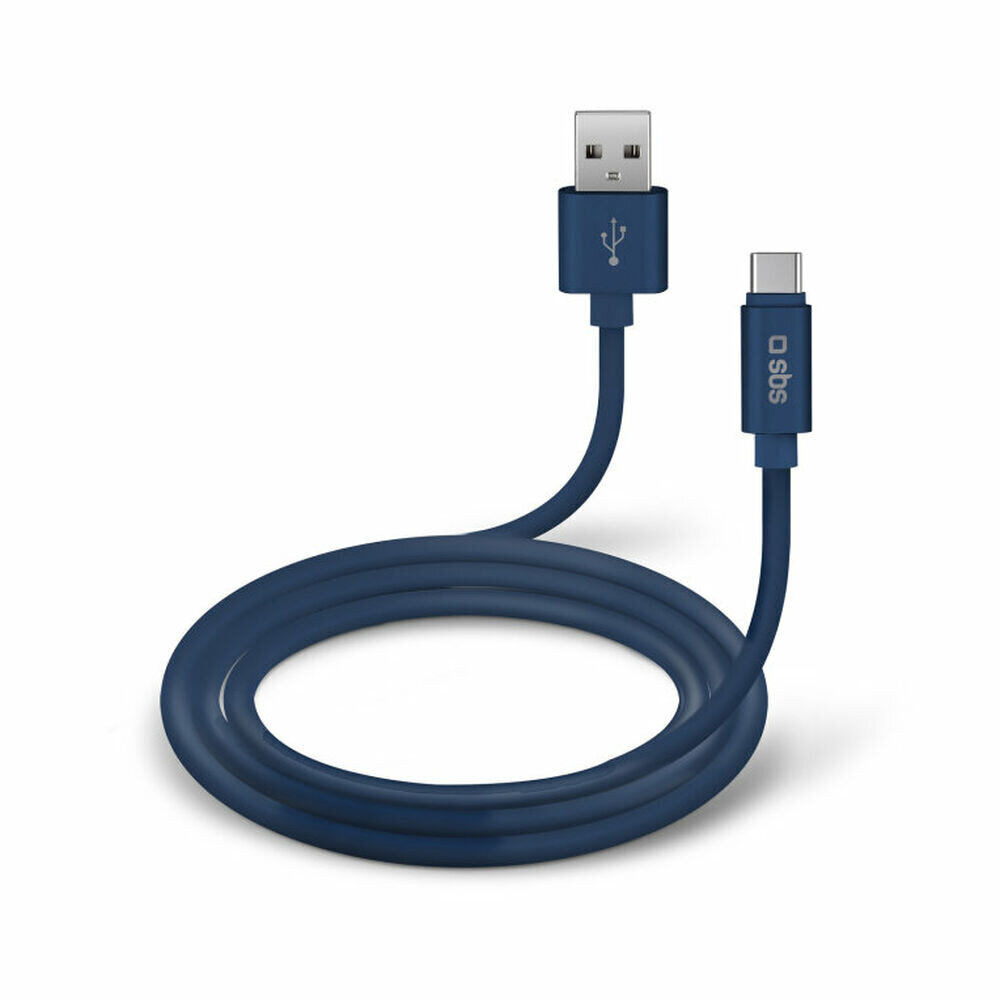 USB 2.0 A uz USB C Kabelis SBS TECABLPOLOTYPECB Zils цена и информация | Savienotājkabeļi | 220.lv