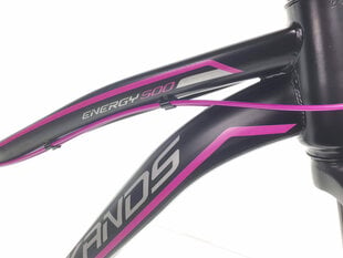 Sieviešu velosipēds MTB Kands Energy 500, 167-185 cm, ar amortizatoru, Melns/rozā цена и информация | Велосипеды | 220.lv