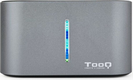 Divdoku stacija TooQ TQDS-805G 2.5"-3.5" HDD/SSD SATA USB 3.0 Pelēks cena un informācija | Iekšējie cietie diski (HDD, SSD, Hybrid) | 220.lv