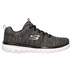 Sporta apavi Skechers Graceful Twisted Fortune Dāma Melns cena un informācija | Sporta apavi sievietēm | 220.lv