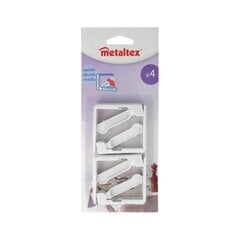 Galdauta Klipsis Metaltex 4 gb. Balts polipropilēns цена и информация | Скатерти, салфетки | 220.lv