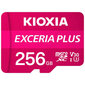 Mikro SD Atmiņas karte ar Adapteri Kioxia Exceria Plus UHS-I U3 Klase Nr. 10 / Klase 10 Rozā cena un informācija | Atmiņas kartes fotokamerām | 220.lv