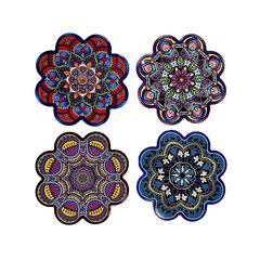 Подставка под горячее DKD Home Decor Kорка Mandala Dolomite (20 x 20 x 1 cm) (4 штук) цена и информация | Скатерти, салфетки | 220.lv