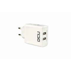 Зарядное устройство USB DCU 37300600 2 x USB, белое цена и информация | Зарядные устройства для телефонов | 220.lv