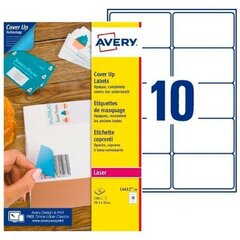 Līmes etiķetes Avery, 99,1 x 57 mm, 25 loksnes, baltas cena un informācija | Burtnīcas un papīra preces | 220.lv