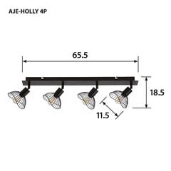 Activejet lampa, melna cena un informācija | Lustras | 220.lv