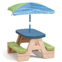 Стол для пикника Step2 с зонтиком для детей цена и информация | Детские столы и стулья | 220.lv
