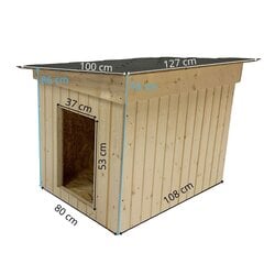 Собачья будка Norway XL, утепленная, натуральная цена и информация | Лежаки, домики | 220.lv