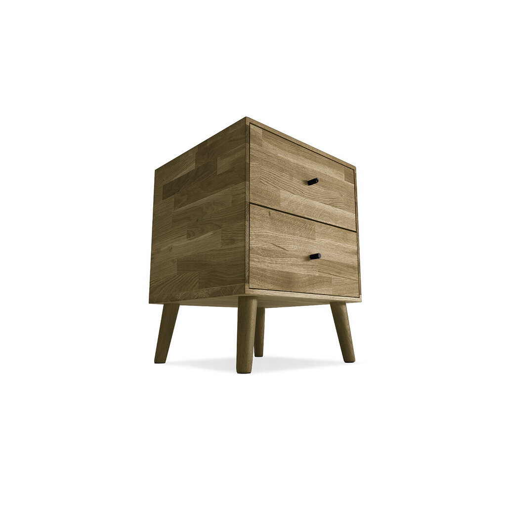 Ozolkoka galdiņš Cube No. 2, Rustic, must käepide cena un informācija | Naktsskapīši | 220.lv