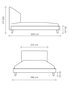 Ozolkoka gulta Slim, 180x200, pelēks cena un informācija | Gultas | 220.lv