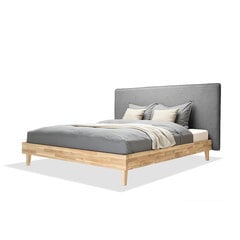 Дубовая кровать Slim, 180x200, серый цена и информация | Кровати | 220.lv