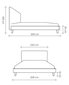 Ozolkoka gulta Slim, 200x200, gaiši pelēks cena un informācija | Gultas | 220.lv
