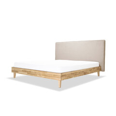 Дубовая кровать Slim, 160x200, бежевый цена и информация | Кровати | 220.lv