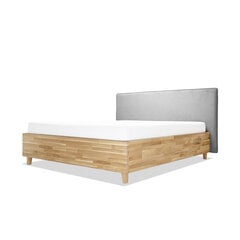 Дубовая кровать с ящиком для хранения Slim, 160x200, светло-серый цена и информация | Кровати | 220.lv