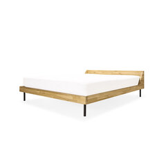 Дубовая кровать Shortie, 140x200, Natural Oil-wax цена и информация | Кровати | 220.lv