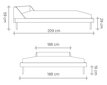 Ozolkoka gulta Shortie, 180x200, Rustic cena un informācija | Gultas | 220.lv