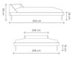 Ozolkoka gulta Shortie, 200x200, Rustic cena un informācija | Gultas | 220.lv