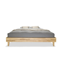 Дубовая кровать Flat, 160x200, Natural Oil-wax цена и информация | Кровати | 220.lv