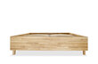 Ozolkoka gulta ar veļas kasti Flat, 160x200, Natural Oil-wax cena un informācija | Gultas | 220.lv