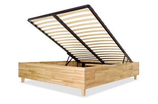 Дубовая кровать с ящиком для хранения Flat, 180x200, Natural Oil-wax цена и информация | Кровати | 220.lv