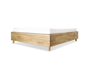 Ozolkoka gulta ar veļas kasti Flat, 180x200, Natural Oil-wax cena un informācija | Gultas | 220.lv