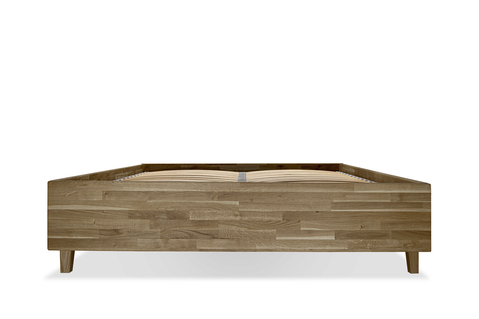 Ozolkoka gulta ar veļas kasti Flat, 160x200, Rustic cena un informācija | Gultas | 220.lv