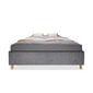 Polsterēta gulta ar veļas kasti Flat, 160x200, pelēks cena un informācija | Gultas | 220.lv