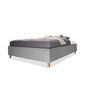 Polsterēta gulta ar veļas kasti Flat, 180x200, gaiši pelēks cena un informācija | Gultas | 220.lv
