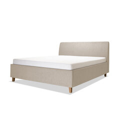 Кровать с обивкой с ящиком для хранения Con, 140x200, бежевый цена и информация | Кровати | 220.lv