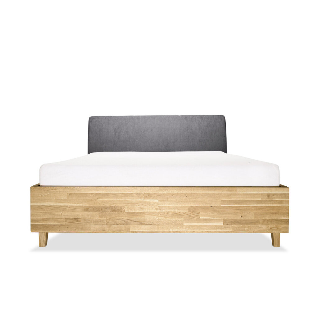 Ozolkoka gulta ar veļas kasti Con, 160x200, pelēks cena un informācija | Gultas | 220.lv