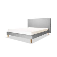 Polsterēta gulta Slim, 140x200, gaiši pelēks cena un informācija | Gultas | 220.lv