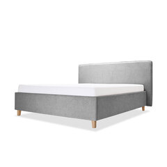 Кровать с обивкой с ящиком для хранения Slim, 160x200, светло-серый цена и информация | Кровати | 220.lv
