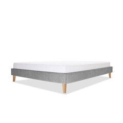 Кровать с обивкой Flat, 180x200, светло-серый цена и информация | Кровати | 220.lv