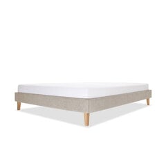 Кровать с обивкой Flat, 160x200, бежевый цена и информация | Кровати | 220.lv