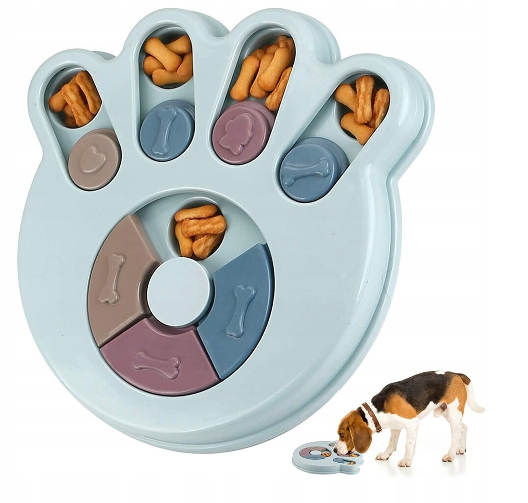 Interaktīva ēdiena puzle suņiem un kaķiem, zila цена и информация | Suņu rotaļlietas | 220.lv