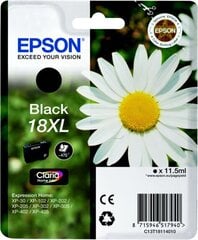 Картридж с оригинальными чернилами Epson 18XL Чёрный цена и информация | Картриджи для струйных принтеров | 220.lv