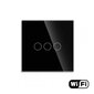 WiFi trīspolu sensora slēdzis, melns 600W cena un informācija | Elektrības slēdži, rozetes | 220.lv