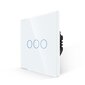 WiFi trīspolu sensora slēdzis, balts 600W cena un informācija | Elektrības slēdži, rozetes | 220.lv