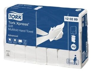 Бумага Tork Premium Interfold H2, 2 листа, 150 листов, 25,2x21,2 см, Z, целлюлоза, белый (21 шт.) 1804-002, цена и информация | Туалетная бумага, бумажные полотенца | 220.lv