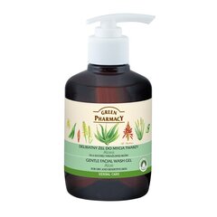 Mazgāšanas līdzeklis sausai un jutīgai ādai Aloe Vera Green Pharmacy, 270 ml cena un informācija | Sejas ādas kopšana | 220.lv