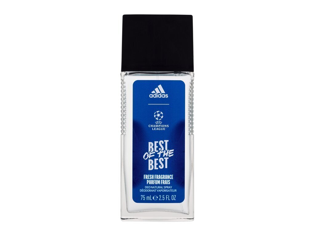 Izsmidzināms dezodorants Adidas Uefa Champions League Best Of The Best, 75 ml cena un informācija | Dezodoranti | 220.lv