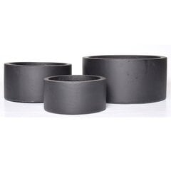 Keramikas puķu pods ISEDIA 35 x 17(A) cm, melns cena un informācija | Puķu podi | 220.lv