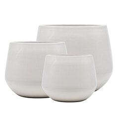 Keramikas puķu pods SYENE 20,5 x 17(A) cm, balta cena un informācija | Puķu podi | 220.lv