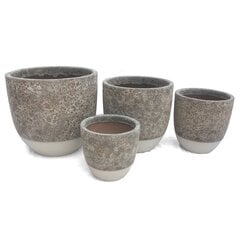 Keramikas puķu pods LAMIA 32 x 30,5(A) cm, pelēks/balts cena un informācija | Puķu podi | 220.lv