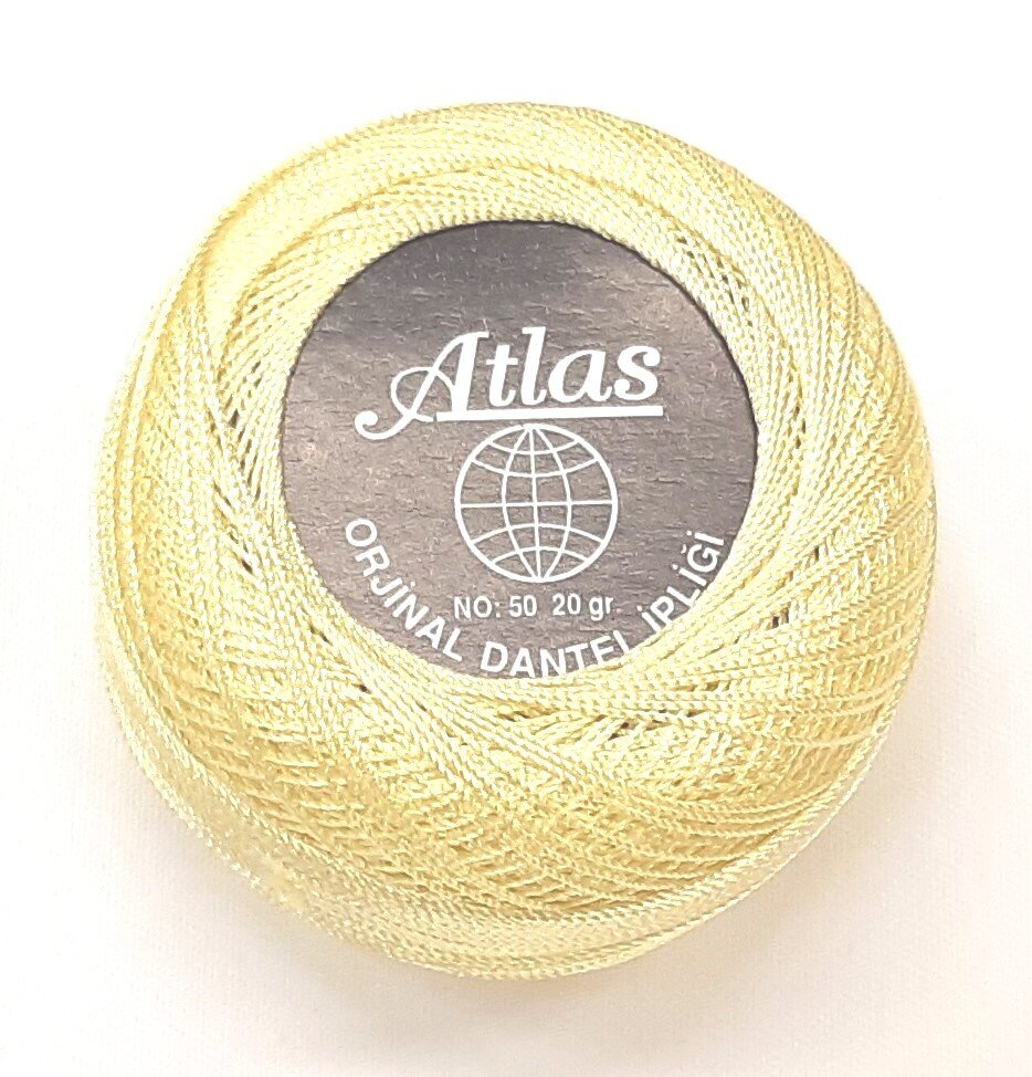 Tambordiegi Atlas, dzeltena krāsa 0044A cena un informācija | Adīšana | 220.lv